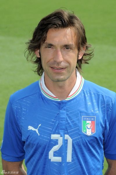 Tiền vệ Andrea Pirlo - nhạc trưởng trong lối chơi của đội tuyển Italia